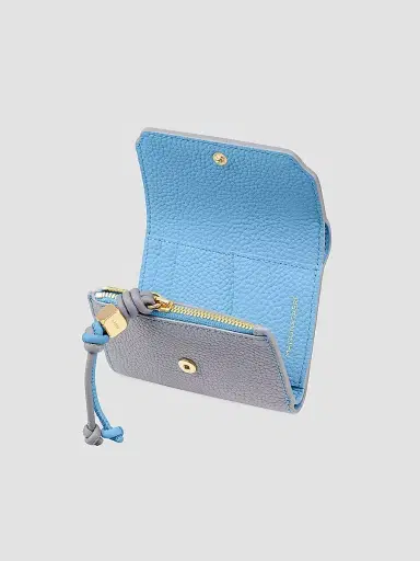 MAISON de SABRÉ Women's Leather Trifold Wallet - Dove Sky | Thumbnail 2 MAISON de SABRÉ Women's Leather Trifold Wallet - Dove Sky | Thumbnail 2