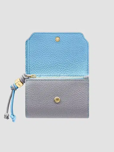 MAISON de SABRÉ Women's Leather Trifold Wallet - Dove Sky | Thumbnail 3 MAISON de SABRÉ Women's Leather Trifold Wallet - Dove Sky | Thumbnail 3