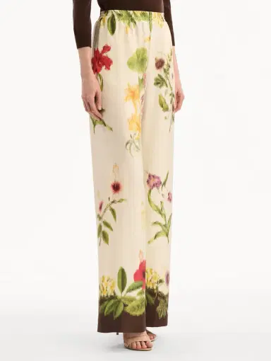 Oscar de la Renta Dominican Mixed-Floral Wide Leg Pant | Thumbnail 5 Oscar de la Renta Dominican Mixed-Floral Wide Leg Pant | Thumbnail 5