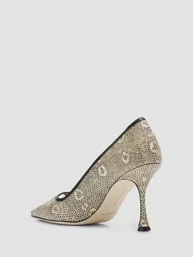 Manolo Blahnik Women's Berry Snake-Embossed Leather Stiletto Pumps | Thumbnail 4 Manolo Blahnik Women's Berry Snake-Embossed Leather Stiletto Pumps | Thumbnail 4