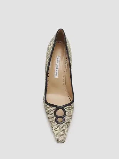 Manolo Blahnik Women's Berry Snake-Embossed Leather Stiletto Pumps | Thumbnail 5 Manolo Blahnik Women's Berry Snake-Embossed Leather Stiletto Pumps | Thumbnail 5