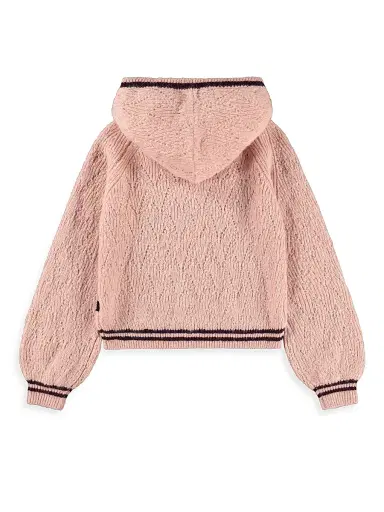 Molo Little Girl's & Girl's Gitta Pointelle-Knit Hoodie - Petal Blush | Thumbnail 2 Molo Little Girl's & Girl's Gitta Pointelle-Knit Hoodie - Petal Blush | Thumbnail 2