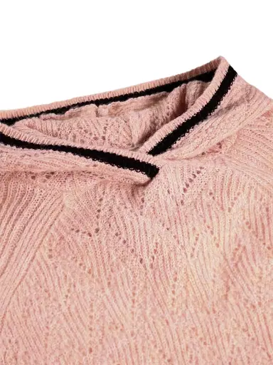 Molo Little Girl's & Girl's Gitta Pointelle-Knit Hoodie - Petal Blush | Thumbnail 4 Molo Little Girl's & Girl's Gitta Pointelle-Knit Hoodie - Petal Blush | Thumbnail 4