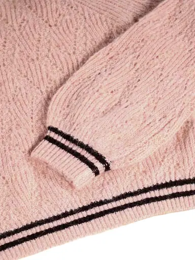 Molo Little Girl's & Girl's Gitta Pointelle-Knit Hoodie - Petal Blush | Thumbnail 5 Molo Little Girl's & Girl's Gitta Pointelle-Knit Hoodie - Petal Blush | Thumbnail 5