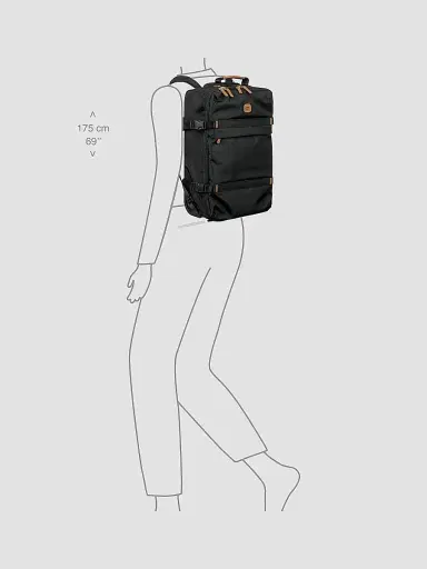 Bric's Men's X-Travel 19" Trolley Backpack - Black | Thumbnail 8 Bric's Men's X-Travel 19" Trolley Backpack - Black | Thumbnail 8