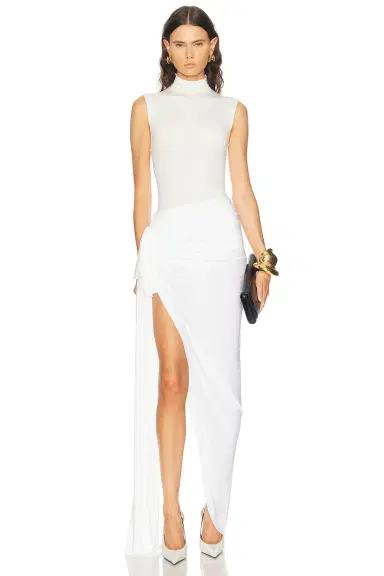 Norma Kamali Diana Long Skirt | Thumbnail 5 Norma Kamali Diana Long Skirt | Thumbnail 5