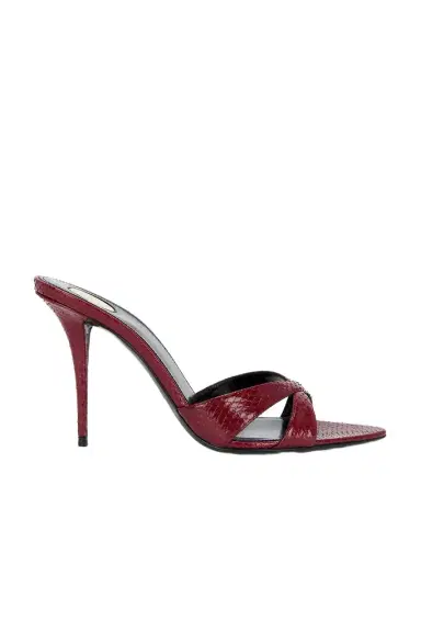 Saint Laurent Kirat Python Mule Sandal | Thumbnail 1 Saint Laurent Kirat Python Mule Sandal | Thumbnail 1