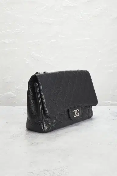 chanel Chanel Caviar Jumbo Classic Flap Bag | Thumbnail 4 chanel Chanel Caviar Jumbo Classic Flap Bag | Thumbnail 4