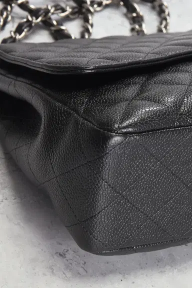 chanel Chanel Caviar Jumbo Classic Flap Bag | Thumbnail 9 chanel Chanel Caviar Jumbo Classic Flap Bag | Thumbnail 9