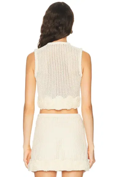 Self-Portrait Crochet Flower Knit Top | Thumbnail 3 Self-Portrait Crochet Flower Knit Top | Thumbnail 3