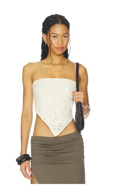 ENZA COSTA Puckered Lace Scarf Top | Thumbnail 1 ENZA COSTA Puckered Lace Scarf Top | Thumbnail 1