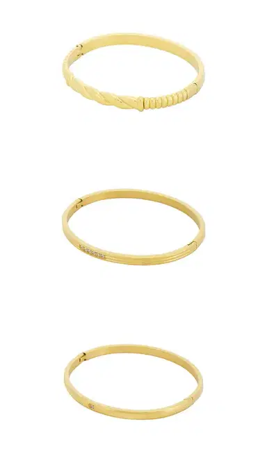 Epifene Thin Crystal & Croissant Bracelets Set Of 3 | Thumbnail 4 Epifene Thin Crystal & Croissant Bracelets Set Of 3 | Thumbnail 4