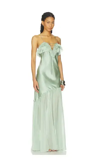 Ulla Johnson Elaria Cami Silk Gown With Lace Up | Thumbnail 2 Ulla Johnson Elaria Cami Silk Gown With Lace Up | Thumbnail 2