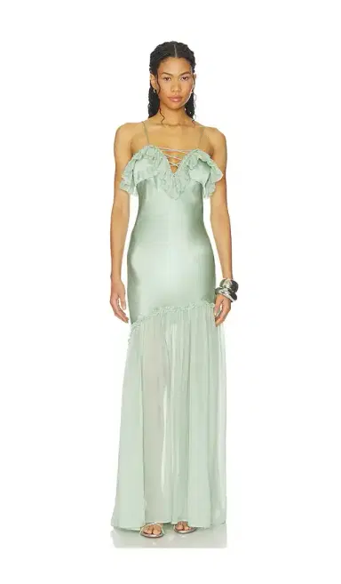 Ulla Johnson Elaria Cami Silk Gown With Lace Up | Thumbnail 1 Ulla Johnson Elaria Cami Silk Gown With Lace Up | Thumbnail 1