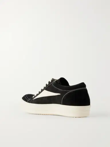 Rick Owens Vintage Full-Grain Leather-Trimmed Suede and Rubber Sneakers - Men | Thumbnail 4 Rick Owens Vintage Full-Grain Leather-Trimmed Suede and Rubber Sneakers - Men | Thumbnail 4