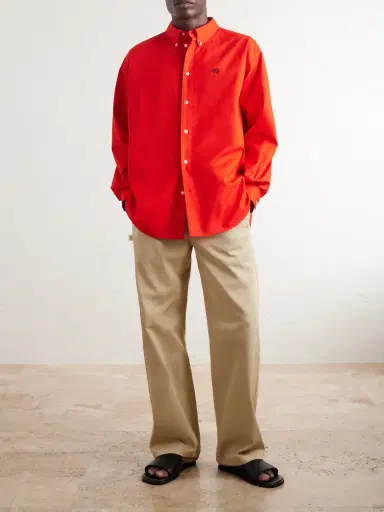 Loewe Anagram-Embroidered Cotton Shirt - Men | Thumbnail 2 Loewe Anagram-Embroidered Cotton Shirt - Men | Thumbnail 2