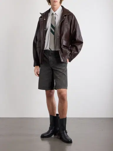 Enfants Riches Déprimés Straight-Leg Distressed Cotton and Linen-Blend Twill Shorts - Men | Thumbnail 2 Enfants Riches Déprimés Straight-Leg Distressed Cotton and Linen-Blend Twill Shorts - Men | Thumbnail 2