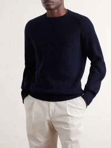 Altea Ribbed Virgin Wool Sweater - Men | Thumbnail 3 Altea Ribbed Virgin Wool Sweater - Men | Thumbnail 3