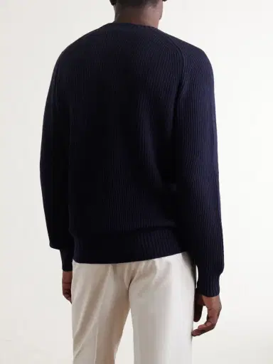 Altea Ribbed Virgin Wool Sweater - Men | Thumbnail 4 Altea Ribbed Virgin Wool Sweater - Men | Thumbnail 4