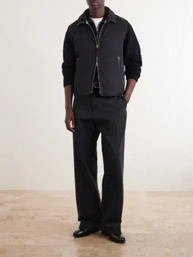 Tom Ford Peach Touch Leather-Trimmed Poplin Gilet - Men | Thumbnail 2 Tom Ford Peach Touch Leather-Trimmed Poplin Gilet - Men | Thumbnail 2
