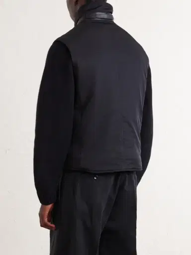 Tom Ford Peach Touch Leather-Trimmed Poplin Gilet - Men | Thumbnail 4 Tom Ford Peach Touch Leather-Trimmed Poplin Gilet - Men | Thumbnail 4