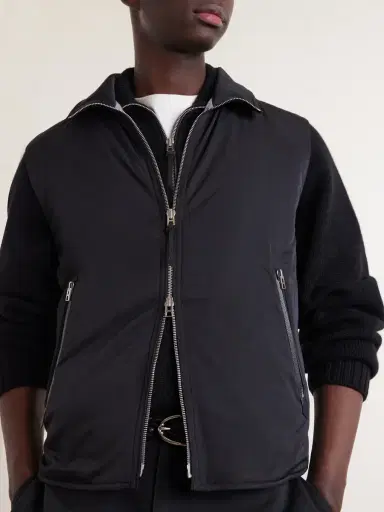 Tom Ford Peach Touch Leather-Trimmed Poplin Gilet - Men | Thumbnail 5 Tom Ford Peach Touch Leather-Trimmed Poplin Gilet - Men | Thumbnail 5