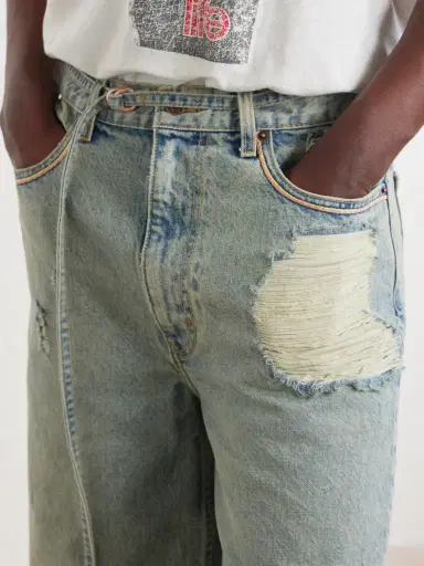 Paly Hollywood Good Good Times Distressed Denim Shorts - Men | Thumbnail 5 Paly Hollywood Good Good Times Distressed Denim Shorts - Men | Thumbnail 5