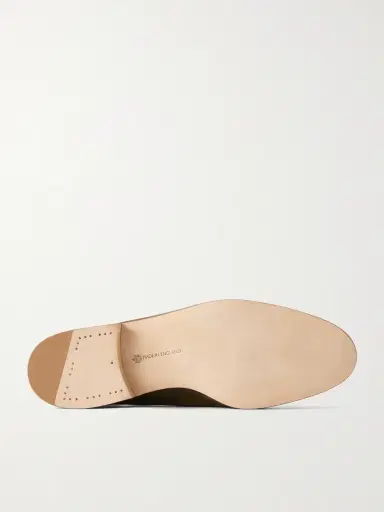Edward Green Polperro Leather-Trimmed Suede Penny Loafers - Men | Thumbnail 3 Edward Green Polperro Leather-Trimmed Suede Penny Loafers - Men | Thumbnail 3