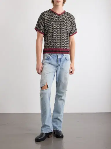 Enfants Riches Déprimés Vienna Cotton-Jacquard Sweater - Men | Thumbnail 2 Enfants Riches Déprimés Vienna Cotton-Jacquard Sweater - Men | Thumbnail 2