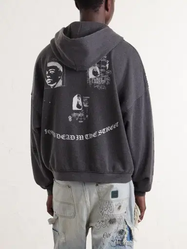 Paly Hollywood Bobby Driscoll Embroidered Printed Cotton-Blend Jersey Hoodie - Men | Thumbnail 4 Paly Hollywood Bobby Driscoll Embroidered Printed Cotton-Blend Jersey Hoodie - Men | Thumbnail 4