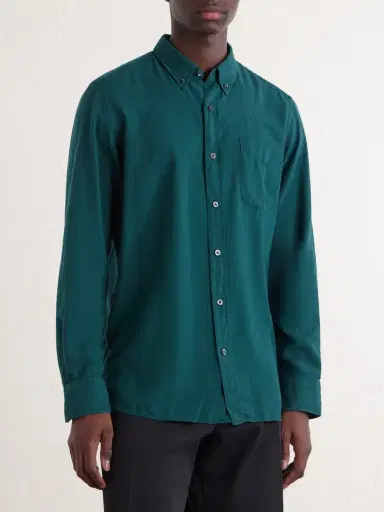 Tom Ford Washed Cotton and Cashmere-Blend Twill Shirt - Men | Thumbnail 3 Tom Ford Washed Cotton and Cashmere-Blend Twill Shirt - Men | Thumbnail 3