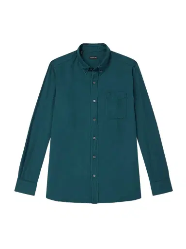 Tom Ford Washed Cotton and Cashmere-Blend Twill Shirt - Men | Thumbnail 1 Tom Ford Washed Cotton and Cashmere-Blend Twill Shirt - Men | Thumbnail 1