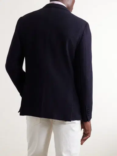 Lardini Honeycomb-Knit Wool Blazer - Men | Thumbnail 4 Lardini Honeycomb-Knit Wool Blazer - Men | Thumbnail 4