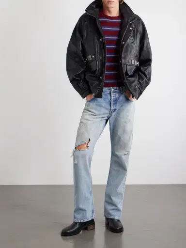 Enfants Riches Déprimés Eddie Striped Cashmere Shirt - Men | Thumbnail 2 Enfants Riches Déprimés Eddie Striped Cashmere Shirt - Men | Thumbnail 2