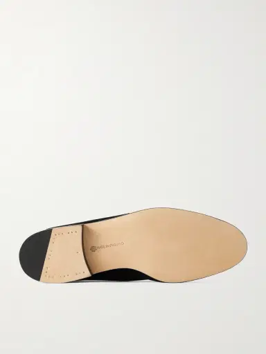 Edward Green Polperro Leather-Trimmed Suede Penny Loafers - Men | Thumbnail 3 Edward Green Polperro Leather-Trimmed Suede Penny Loafers - Men | Thumbnail 3