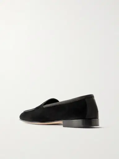 Edward Green Polperro Leather-Trimmed Suede Penny Loafers - Men | Thumbnail 4 Edward Green Polperro Leather-Trimmed Suede Penny Loafers - Men | Thumbnail 4
