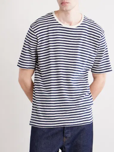 Folk Striped Slub Cotton-Jersey T-Shirt - Men | Thumbnail 3 Folk Striped Slub Cotton-Jersey T-Shirt - Men | Thumbnail 3