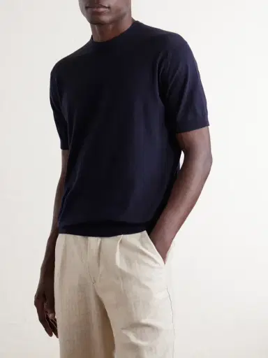 John Smedley Torin SS Cotton-Knitted T-Shirt - Men | Thumbnail 3 John Smedley Torin SS Cotton-Knitted T-Shirt - Men | Thumbnail 3