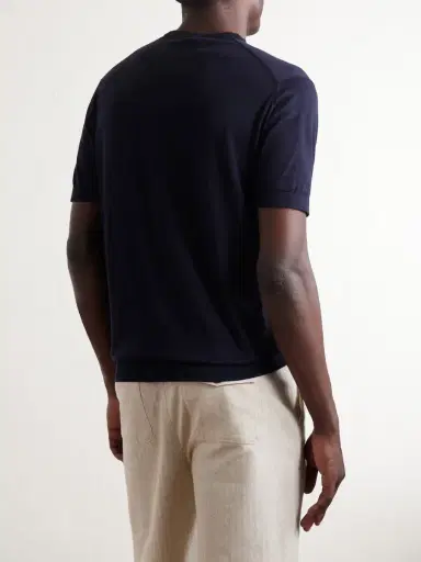 John Smedley Torin SS Cotton-Knitted T-Shirt - Men | Thumbnail 4 John Smedley Torin SS Cotton-Knitted T-Shirt - Men | Thumbnail 4