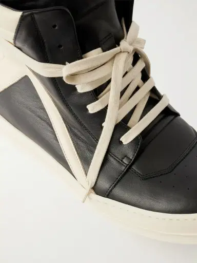 Rick Owens Geobasket Panelled Leather and Rubber Sneakers - Men | Thumbnail 5 Rick Owens Geobasket Panelled Leather and Rubber Sneakers - Men | Thumbnail 5