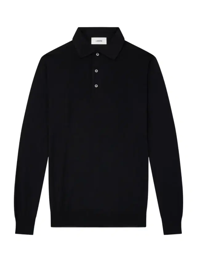 Virgin Wool Polo Sweater - Men Virgin Wool Polo Sweater - Men