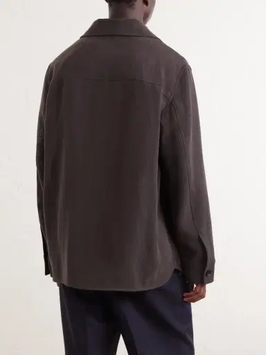 Loro Piana Evandro Herringbone Linen Overshirt - Men | Thumbnail 4 Loro Piana Evandro Herringbone Linen Overshirt - Men | Thumbnail 4