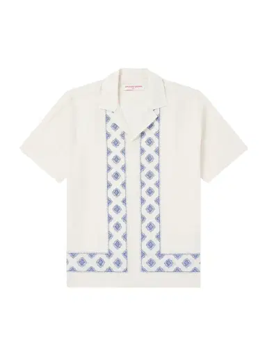 Orlebar Brown Maitan Camp-Collar Embroidered Cotton Shirt - Men | Thumbnail 1 Orlebar Brown Maitan Camp-Collar Embroidered Cotton Shirt - Men | Thumbnail 1