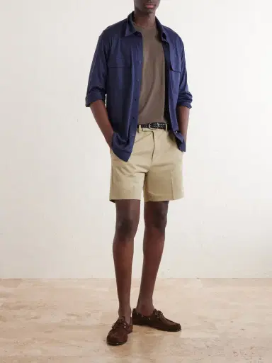 Tom Ford Straight-Leg Cotton-Blend Twill Shorts - Men | Thumbnail 2 Tom Ford Straight-Leg Cotton-Blend Twill Shorts - Men | Thumbnail 2
