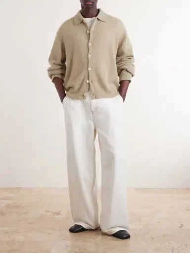 Our Legacy Evening Polo Alpaca and Wool-Blend Cardigan - Men | Thumbnail 2 Our Legacy Evening Polo Alpaca and Wool-Blend Cardigan - Men | Thumbnail 2