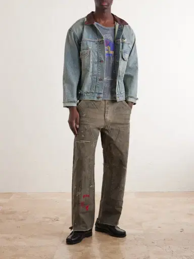 Paly Hollywood Buffalo 66 Distressed Denim Jacket - Men | Thumbnail 2 Paly Hollywood Buffalo 66 Distressed Denim Jacket - Men | Thumbnail 2