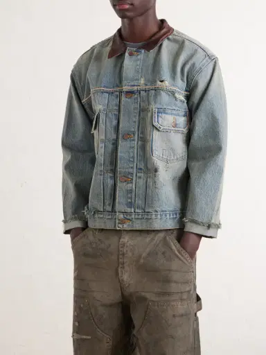 Paly Hollywood Buffalo 66 Distressed Denim Jacket - Men | Thumbnail 3 Paly Hollywood Buffalo 66 Distressed Denim Jacket - Men | Thumbnail 3