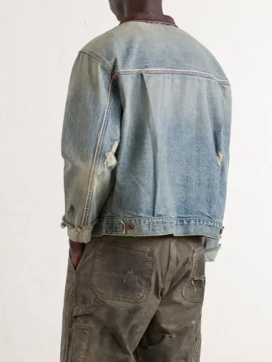 Paly Hollywood Buffalo 66 Distressed Denim Jacket - Men | Thumbnail 4 Paly Hollywood Buffalo 66 Distressed Denim Jacket - Men | Thumbnail 4