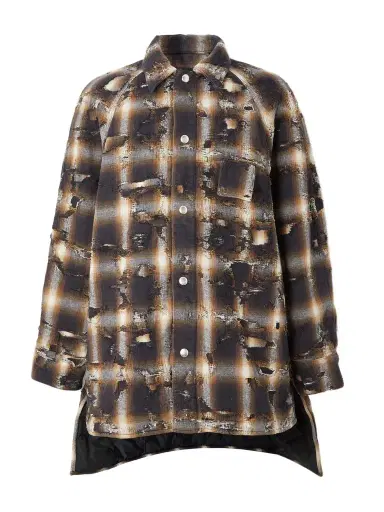 Givenchy Distressed Checked Quilted Cotton-Flannel Shirt Jacket - Men | Thumbnail 1 Givenchy Distressed Checked Quilted Cotton-Flannel Shirt Jacket - Men | Thumbnail 1