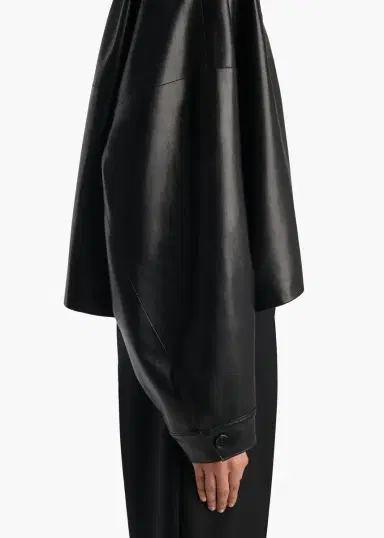 Khaite Bodine Top In Black Leather | Thumbnail 6 Khaite Bodine Top In Black Leather | Thumbnail 6